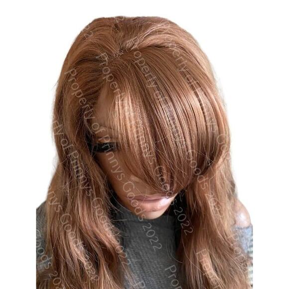 Synthetic Lace Front Wig Wave Long with/Bangs 27/30/1B 20" Hair Ready to ship - Picture 5 of 12